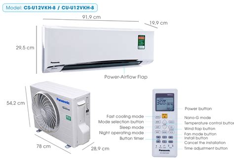 Panasonic Air Conditioner U12VKH-8 (1.5Hp) Premium Inverter