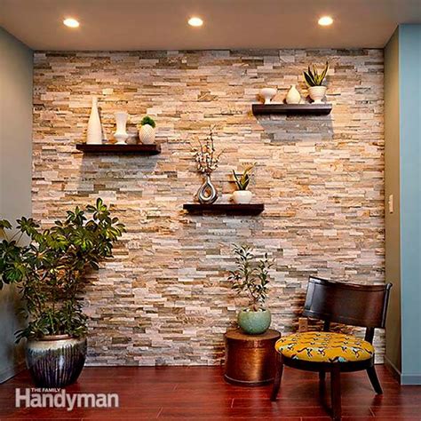 Create a Faux Stone Accent Wall Using Faux Stacked Stone