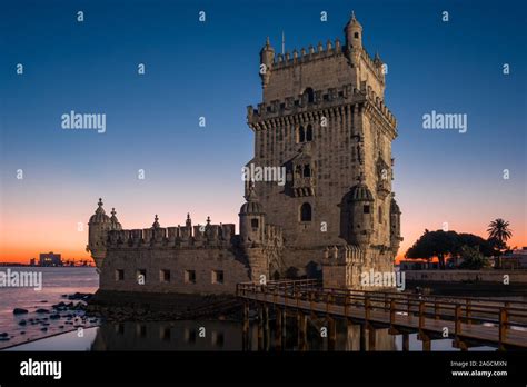 Torre de Belem, Sunset, Lisbon, Portugal Stock Photo - Alamy