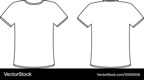 Blank front and back t-shirt design template set Vector Image