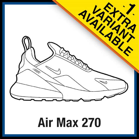 Nike Air Max 270 Sneaker Coloring Pages - Created by KicksArt