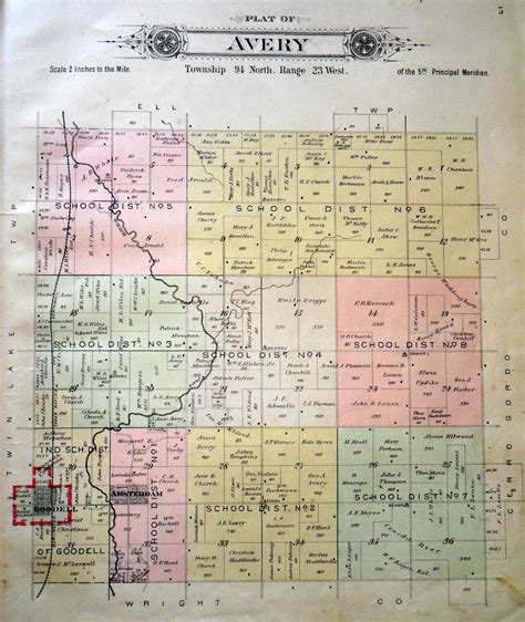 1896/1930 Avery Twp Map