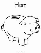 Ham Coloring Page sketch template