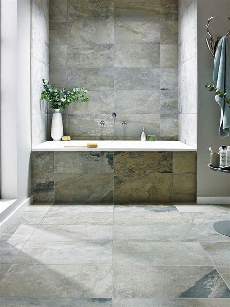 Bengal Autumn Slate Effect Italian Porcelain Wall and Floor Tile 30.5 x 60.5cm | Tile bathroom ...