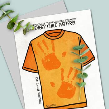 ORANGE SHIRT DAY KINDERGARTEN ACTIVITY, EVERY CHILD MATTERS DIY ...