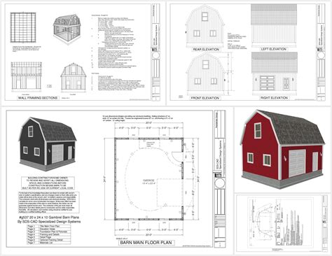 10 x 20 gambrel shed plans ~ Goehs