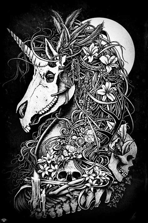 unicorn | Art, Art inspiration, Skull art