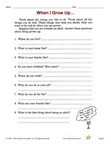 When I Grow Up. . . Printable (K - 3rd Grade) - TeacherVision