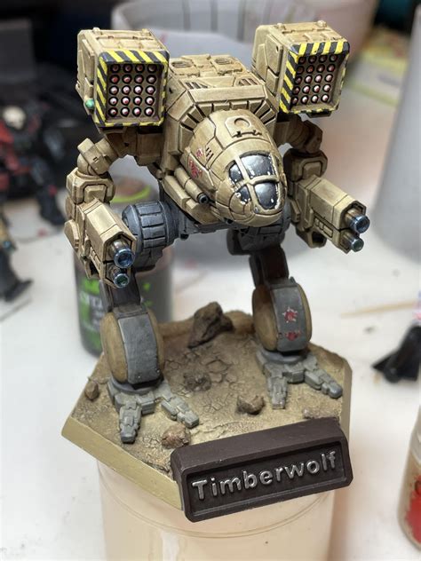 Timberwolf / MadCat (museum scale, twice as high as the „normal“ Mech minis) is done, thank you ...