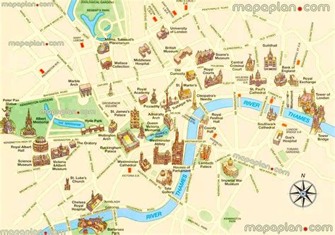 london top tourist attractions map must see historical places | London tourist, London ...