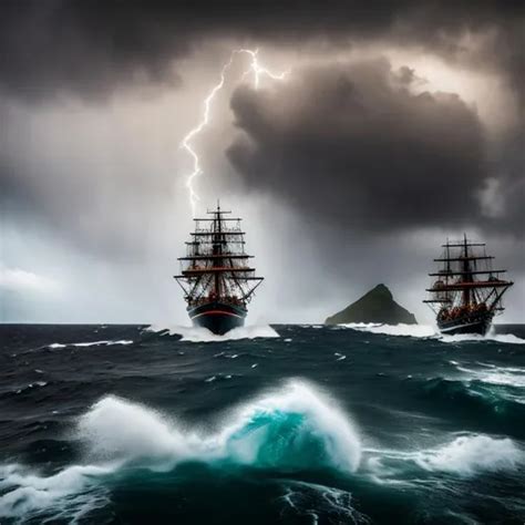 Cape Horn in extremely stormy weather with only one... | OpenArt