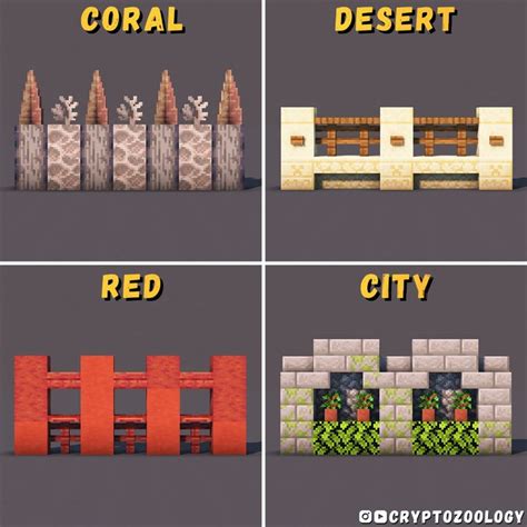 Minecraft Wall Designs! | Minecraft wall designs, Minecraft wall ...