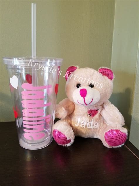 Personalized tumblr and small teddy bear Valentine's day gift idea