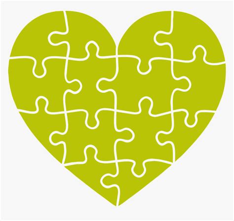 Puzzle Piece Heart Svg, HD Png Download - kindpng