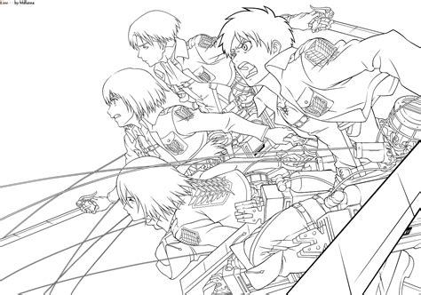 Anime Coloring Pages Attack On Titan - Coloring and Drawing