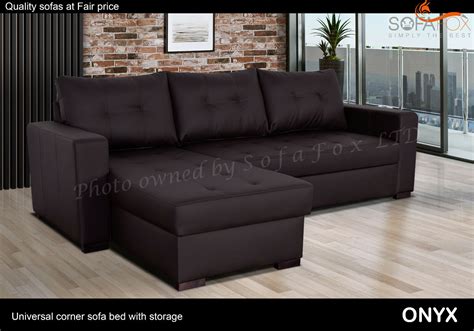 Leather Corner Sofa Bed With Storage | Baci Living Room