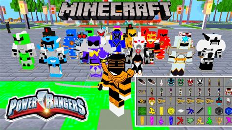 POWER RANGERS [30 SUITS] ADDON/MOD IN Minecraft PE/BEDROCK For Android ...