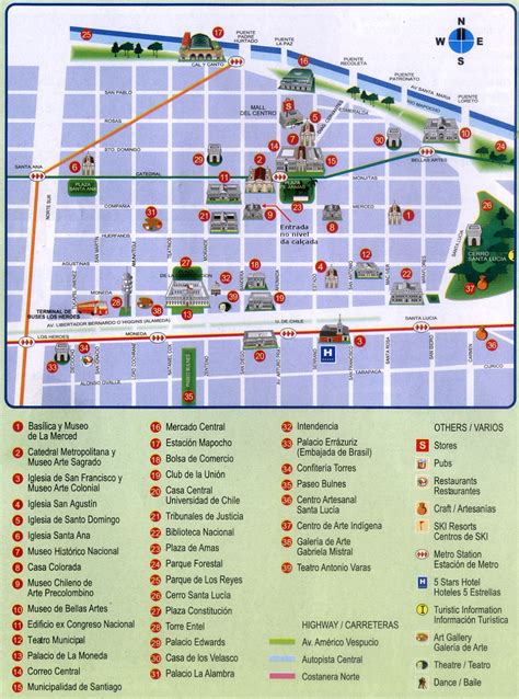 Mapa santiago do chile