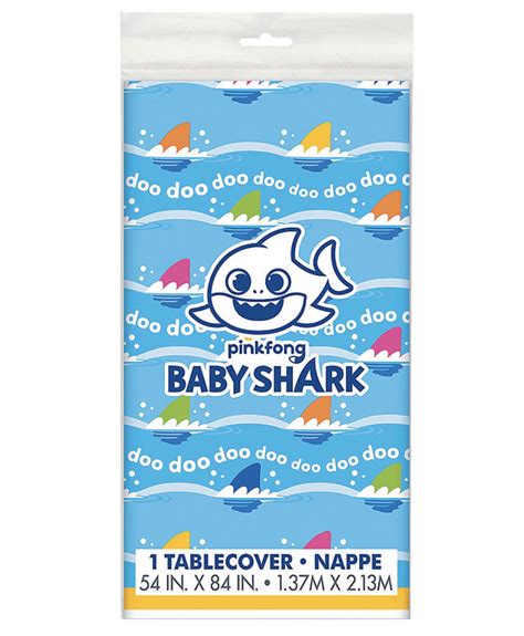 Baby Shark Rectangular Plastic Table Cover 54"x108 - Cloud Media Pro