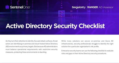 Active Directory Security Checklist - Marketing Bytes