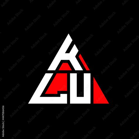 KLU triangle letter logo design with triangle shape. KLU triangle logo design monogram. KLU ...