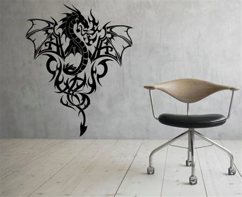 Dragon Wall Vinyl Decal Fantasy Sticker Art Decor Home Gothic - Etsy