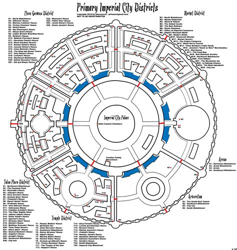 The Elder Scrolls IV: Oblivion Primary Imperial City Districts Map for PC by Idiosyncrat ...