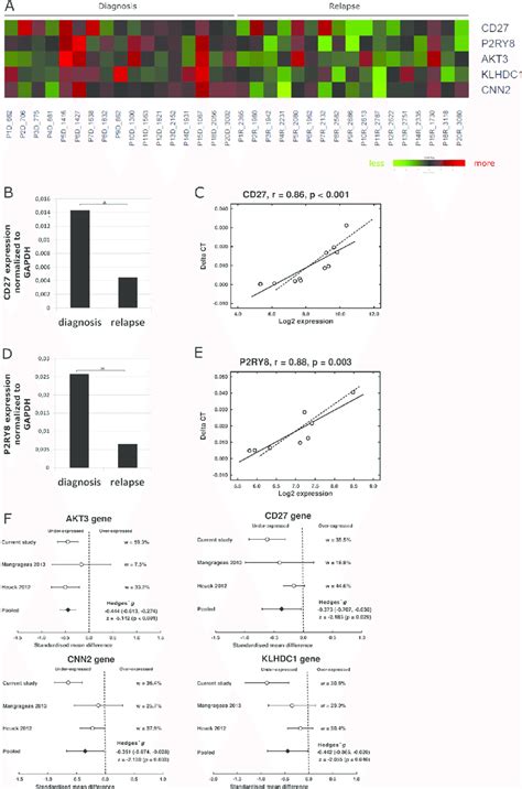 Gene expression profile associated with relapse. (A) Heat map of the... | Download Scientific ...