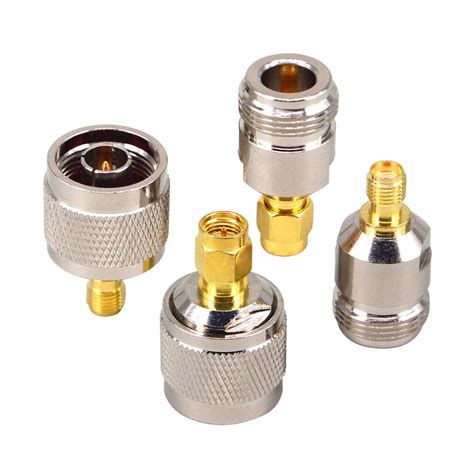 4 Type SMA to N Adapter Kit RF Connectors N Male/Female to SMA Female/Male Wi-Fi Adapter SDR ...