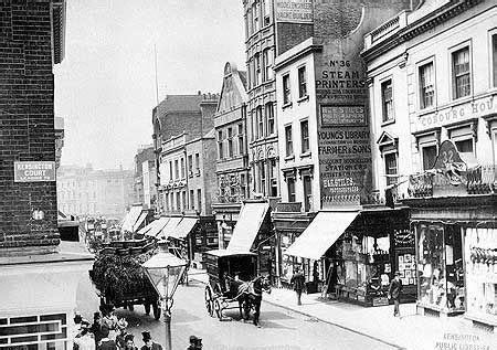 Kensington High Street, Kensington, c 1910 | Kensington, Victorian street, London photos