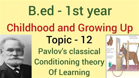 Pavlov's classical conditioning theory of learning | childhood and ...