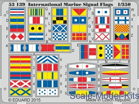 Eduard - Photoetched set 1/350 International Marine Signal Flags - plastic scale model kit in 1: ...