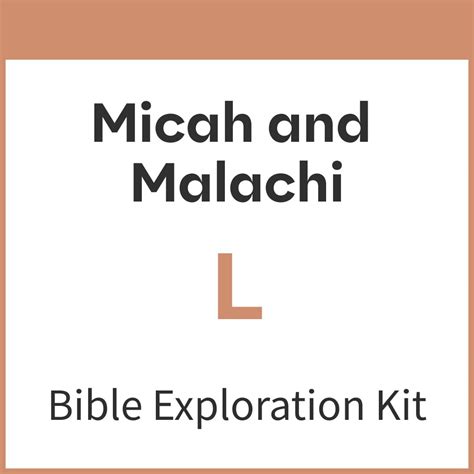 Micah and Malachi Bible Exploration Kit, L | Logos Bible Software