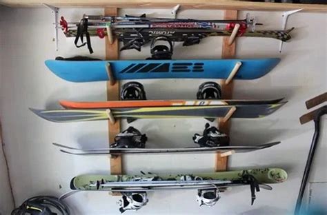 13 DIY Ski Rack Projects For Organizing Your Skiing Boards - All Sands