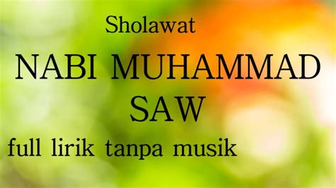 ️ Lirik Sholawat Cerita Nabi Muhammad