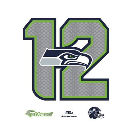 Seattle Seahawks 12: Logo - Large Officially Licensed NFL Removable Wall Decal | Seahawks ...