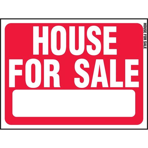 HY-KO 18 in. x 24 in. Plastic House For Sale Sign-RS-607 - The Home Depot