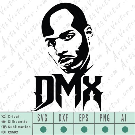 DMX Face Silhouette Logo SVG EPS DXF PNG AI Instant Download