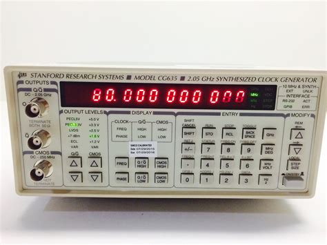 Stanford Research CG635 Synthesized Clock Generator - Global Test Equipment