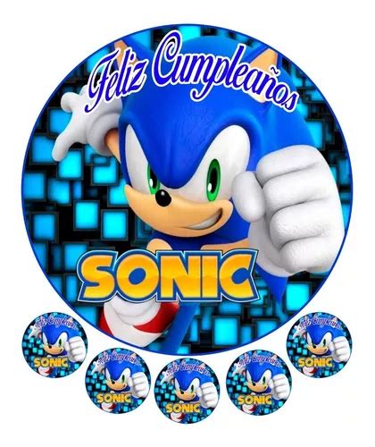 Lamina Comestible Sonic - Circulo 20 Cm- Azucar