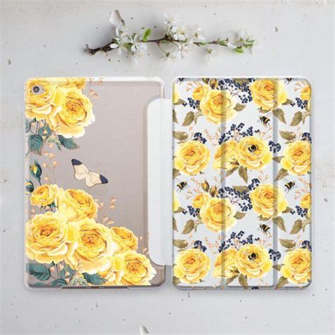 Yellow Roses iPad Mini 4 Case iPad Pro 12.9 Case Sleeve Tablet Stand ...