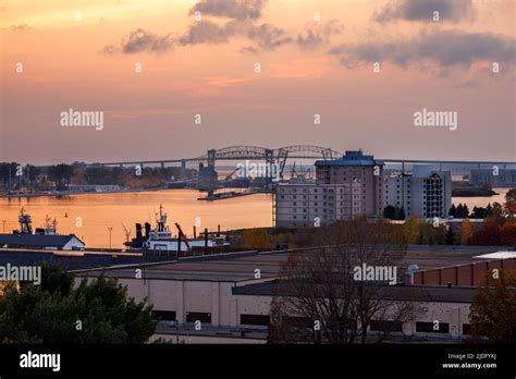 The Sault Ste. Marie International Bridge and Soo Locks in Sault Ste ...