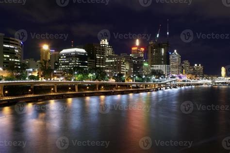 Brisbane River Night Scene 1422464 Stock Photo at Vecteezy