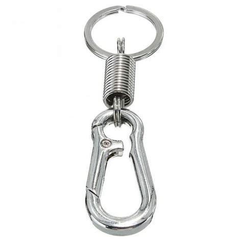 Retractable Keyring Stainless Steel Belt Clip Keychain