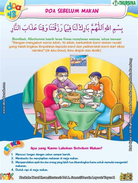 Doa Sebelum Makan Kartun