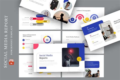 Social Media Report PowerPoint Template, Presentation Templates - Envato Elements