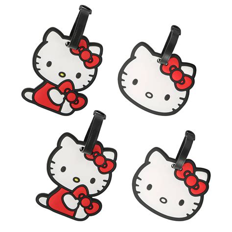 Sanrio Hello Kitty White and Red Luggage Tag Set, 4 Pieces - Walmart.com