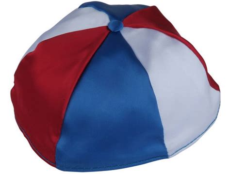 Multi Color Patriotic Satin Kippah with Button