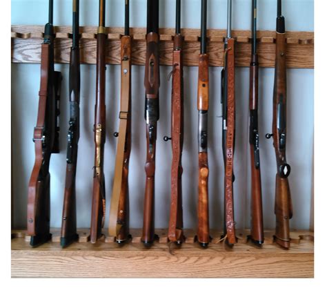 Oak Wooden Vertical Gun Rack 10 Place Long Gun Display – Gun Racks For Less