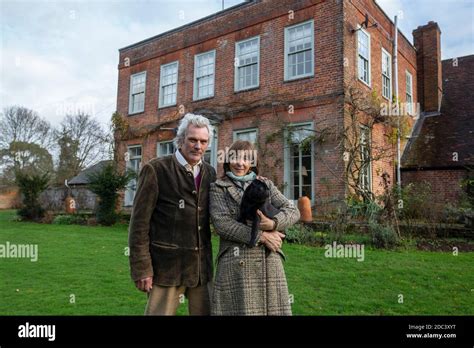 Edward and Lulu Hutley at Slades Farm, Wintershall Estate, Surrey, England, United Kingdom Stock ...